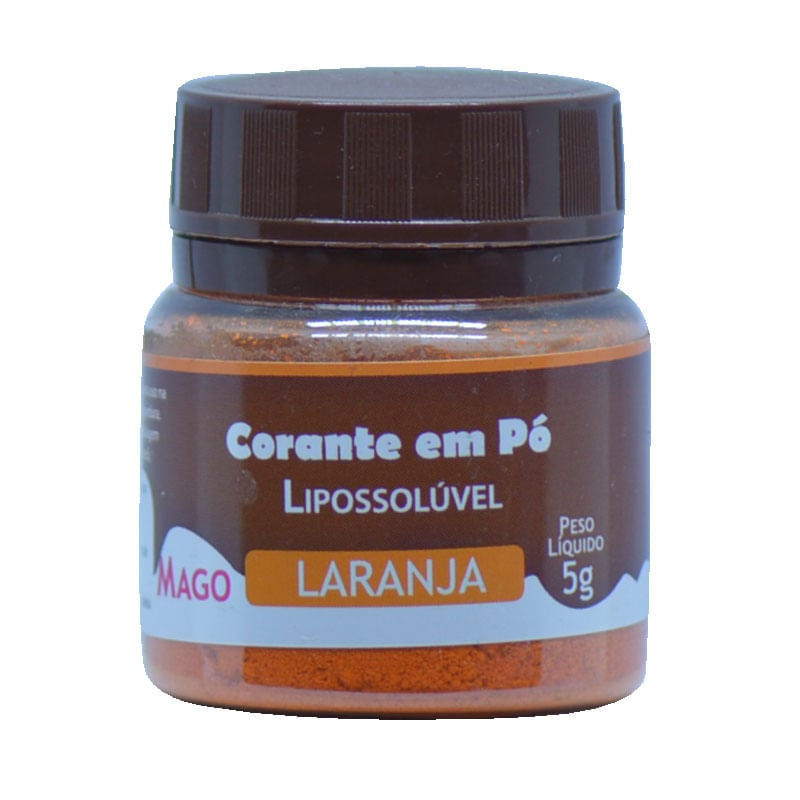 Corante em Pó Mago para Chocolate 5g Laranja