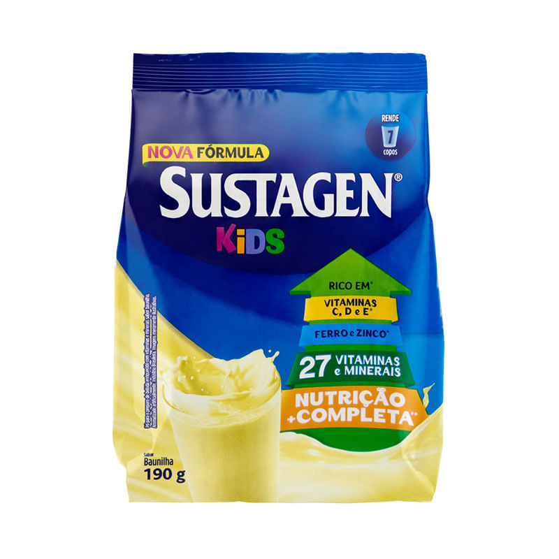 Sustagen Kids Pó Baunilha Sachê 190g 