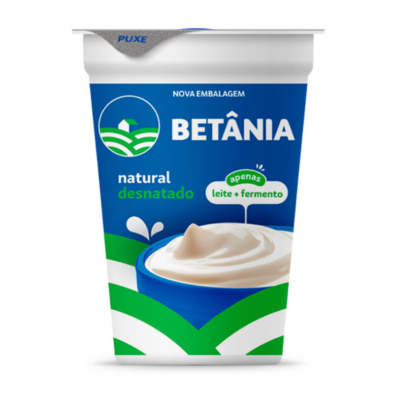Iogurte Natural Betânia Desnatado 170g