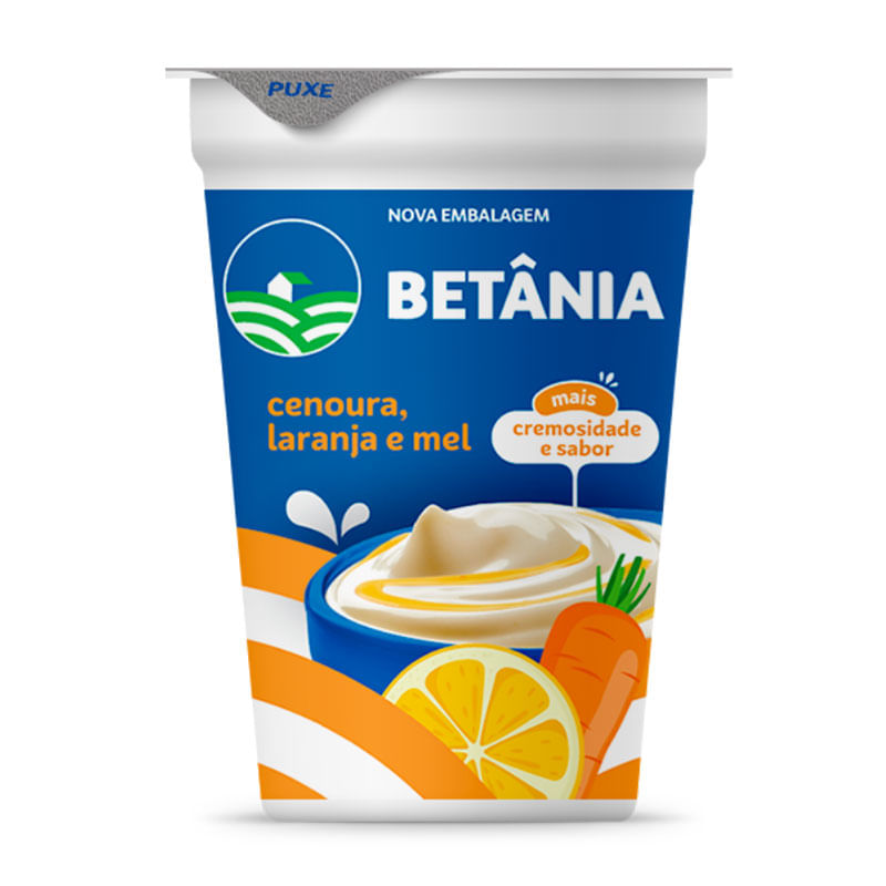 Iogurte Natural Betânia Laranja/Cenoura e Mel 170g