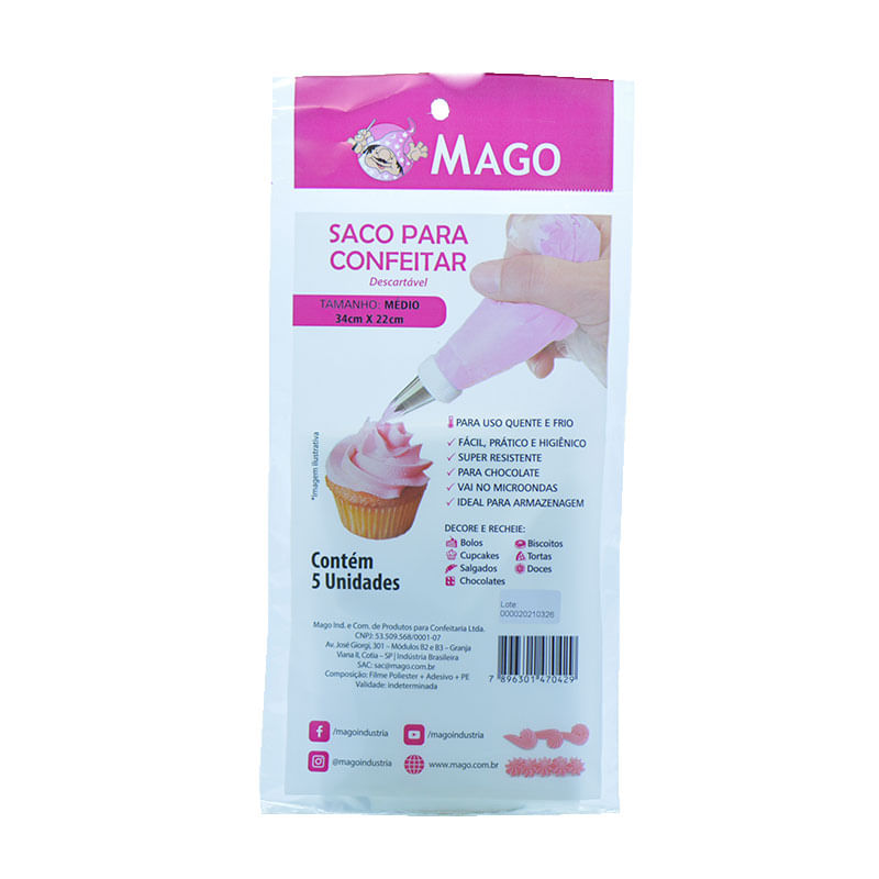 Saco confeitar Mago Descartável Médio
