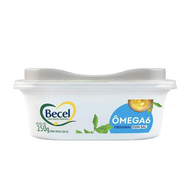 Creme Vegetal Becel 250g Com sal Ômega 6 Original