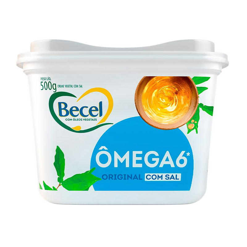 Creme Vegetal Becel 500g Com Sal Ômega 6 Original