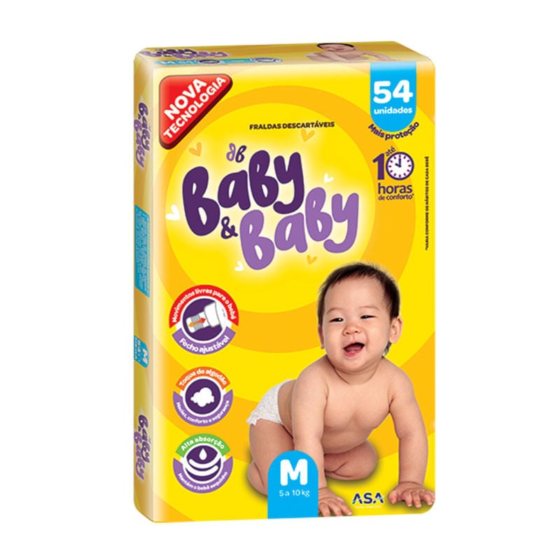 Fralda Baby e Baby Mega M 54un