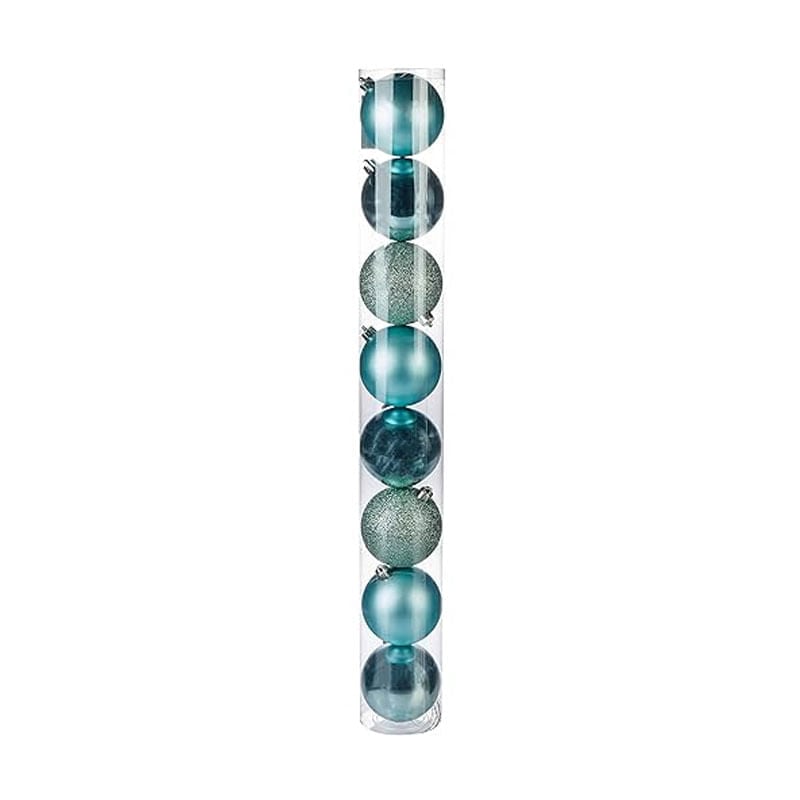 Bola Lisa Mate Glitter Verde 6cm Jogo com 8 Peças
