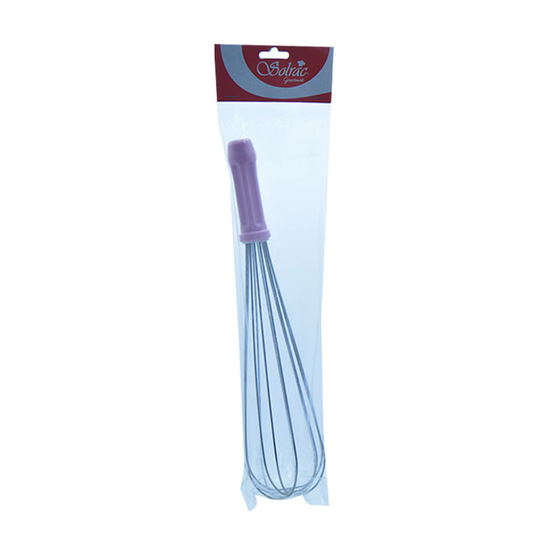 Batedor Solrac Tipo Pera Rosa 35cm