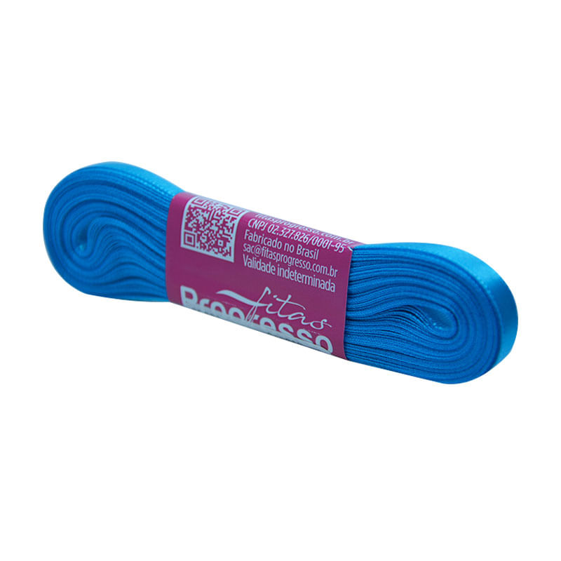 Fita Progresso Cetim 10m CF001 7mm 213 Azul Turqueza