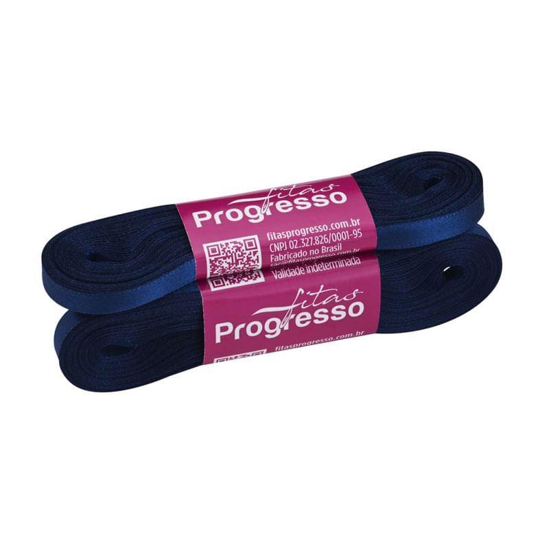 Fita Progresso Cetim 10m CF001 7mm 215 Azul Marinho