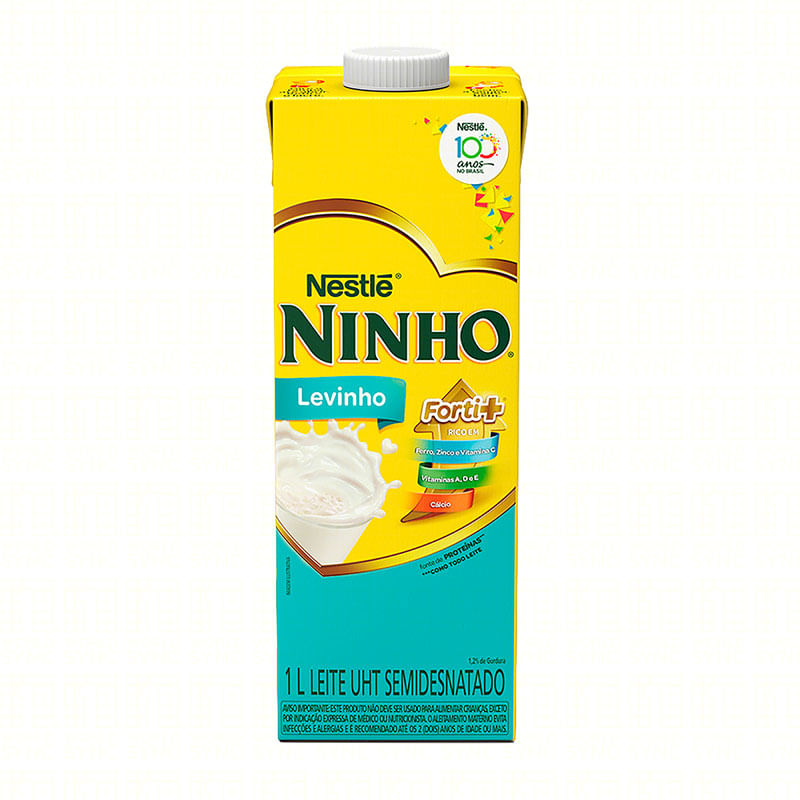 Leite UHT Ninho Semi Desnatado 1L