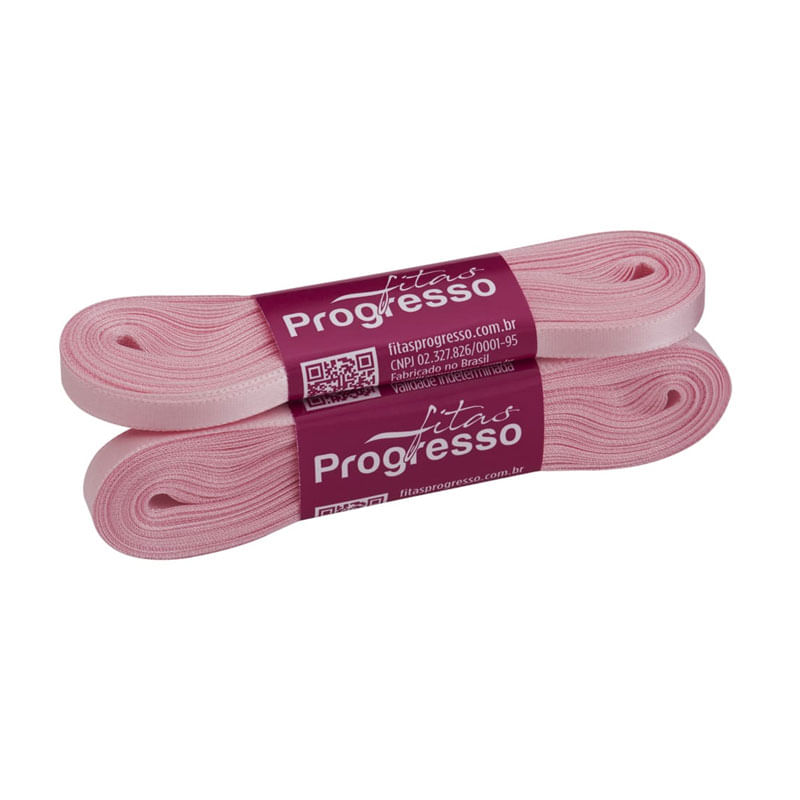 Fita Progresso Cetim 10m CF001 7mm 310 Rosa Bebê