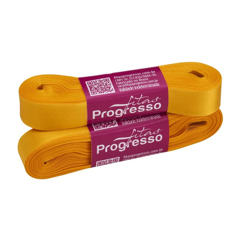 Fita Progresso Cetim CF003 15mm 038 Amarelo Ouro