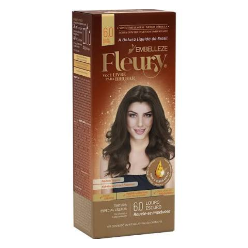 Tintura Fleury Kit 6.0 Louro Escuro
