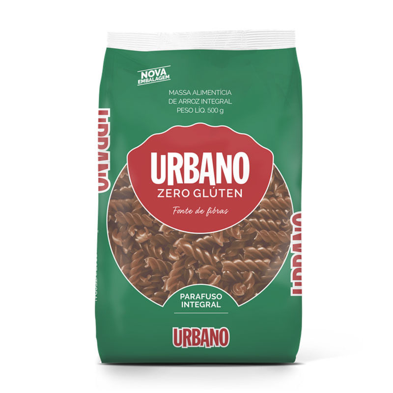 Macarrão Parafuso Arroz Urbano Integral 500g