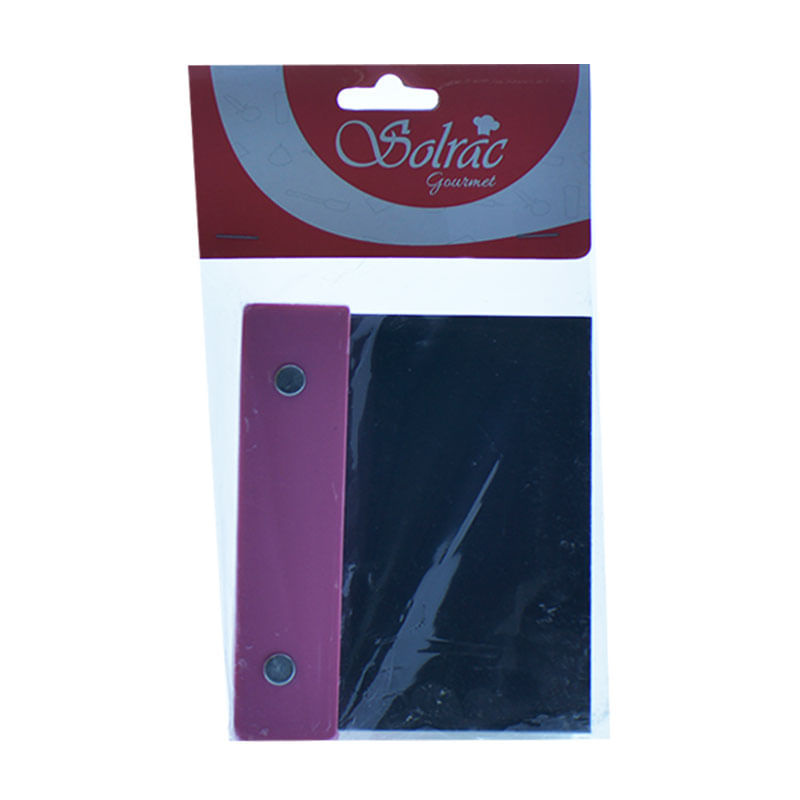 Raspador Inox Solrack com Apoio Rosa 9cmX12cm