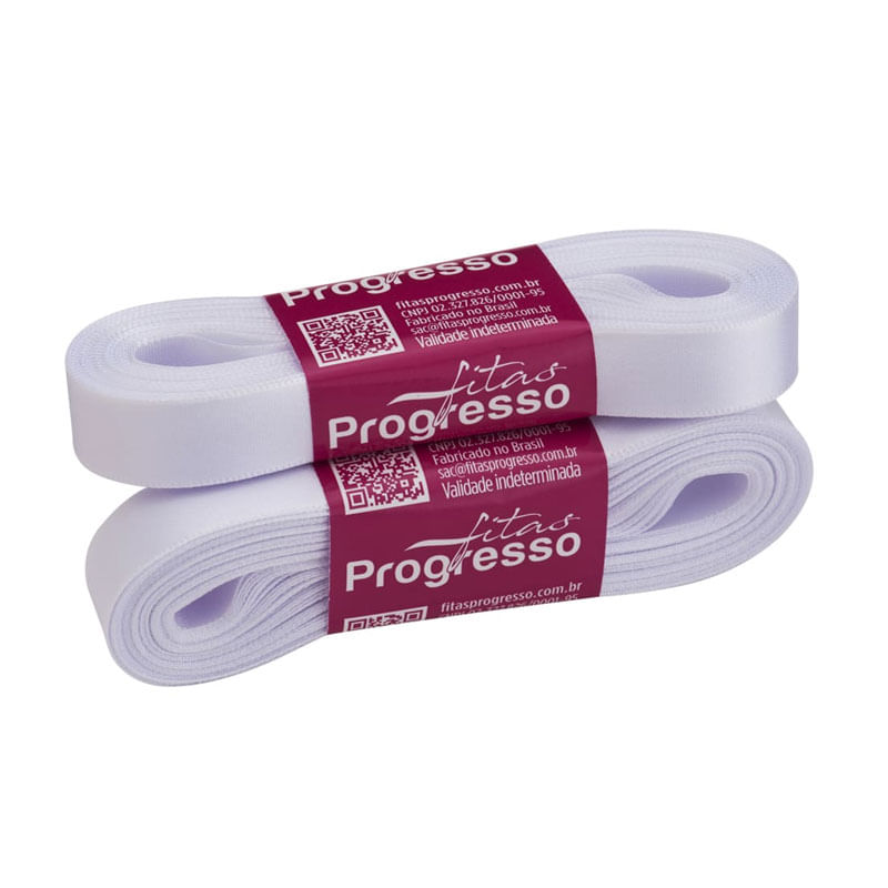 Fita Progresso Cetim CF003 15mm 201 Branca