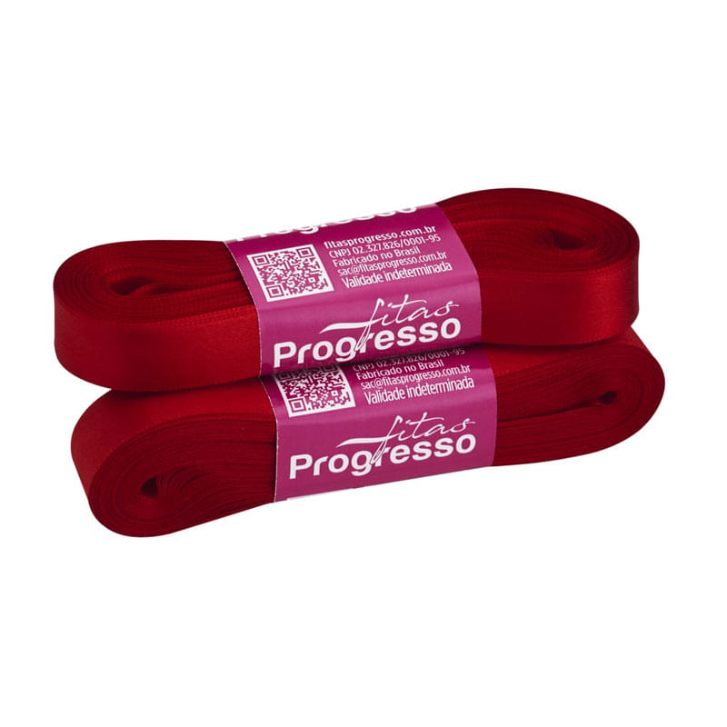 Fita Progresso Cetim CF003 15mm 209 Vermelho
