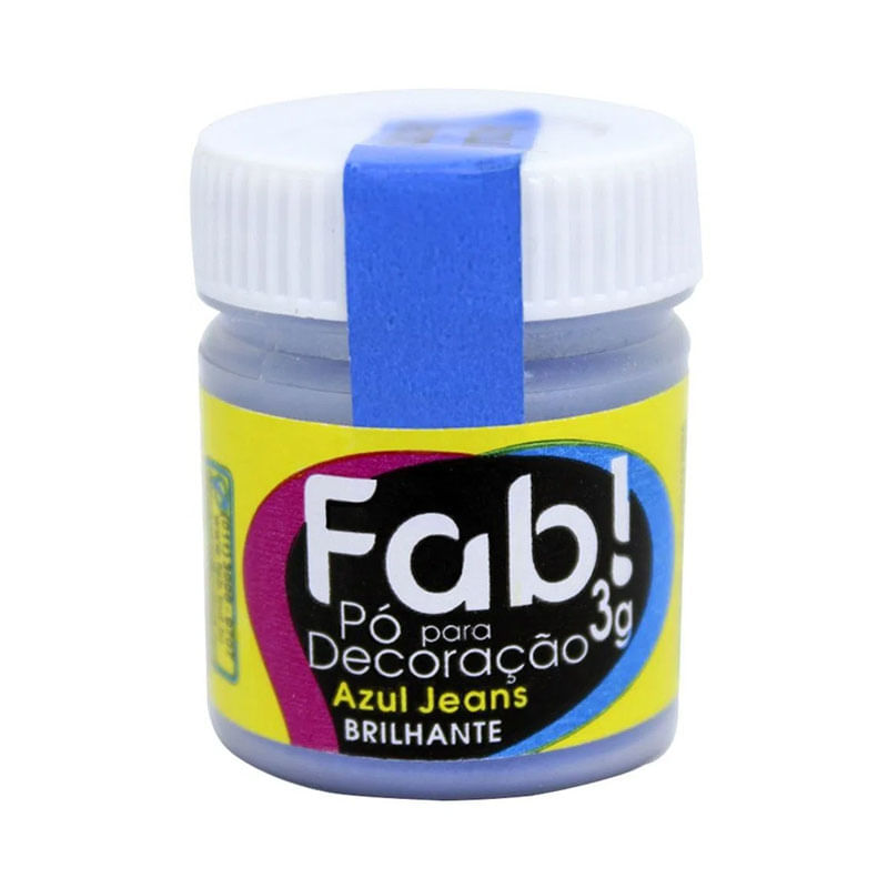 Pó para Decoração Fab! 3g Azul Jeans