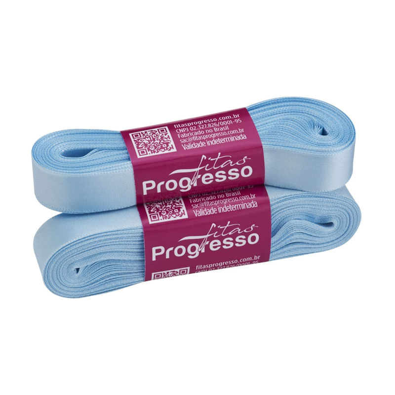 Fita Progresso Cetim CF003 15mm 212 Azul Bebê