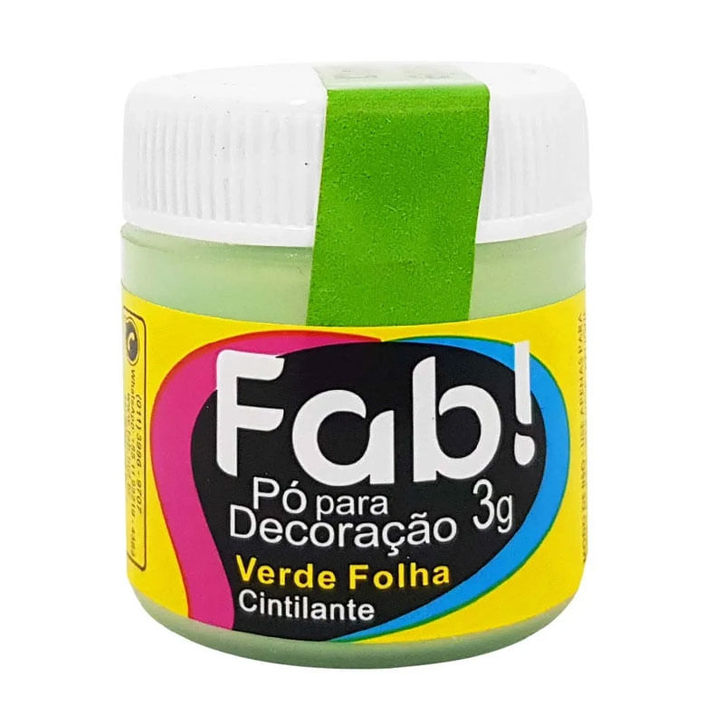 Pó para Decoração Fab! 3g Verde Folha