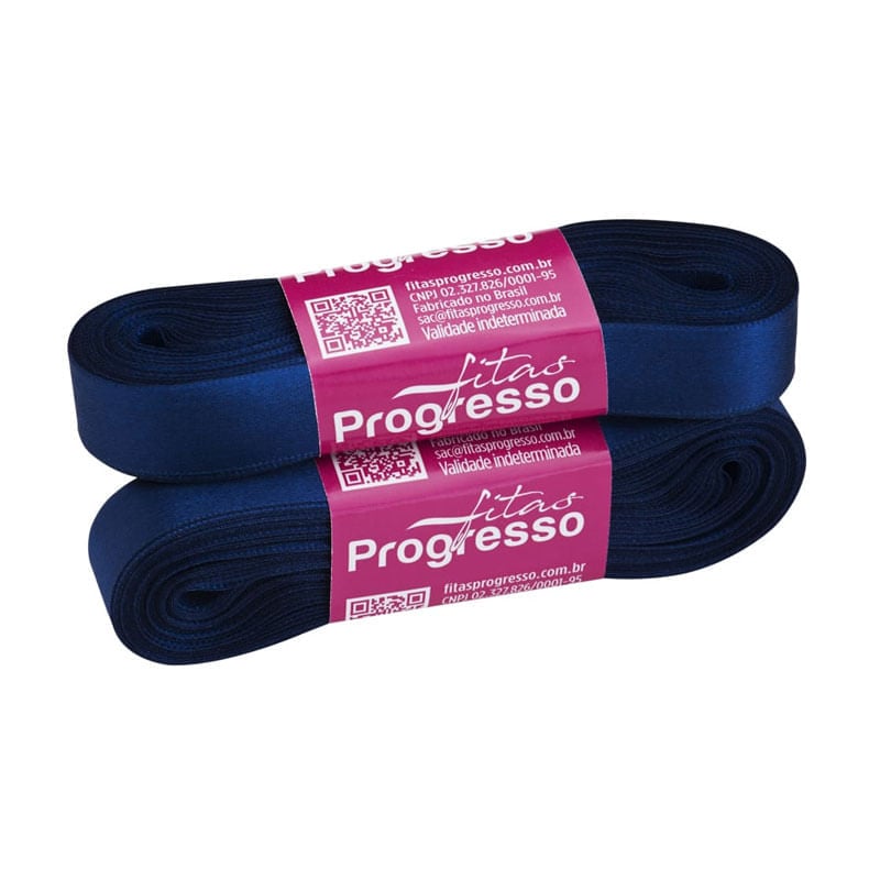 Fita Progresso Cetim CF003 15mm 215 Azul Marinho