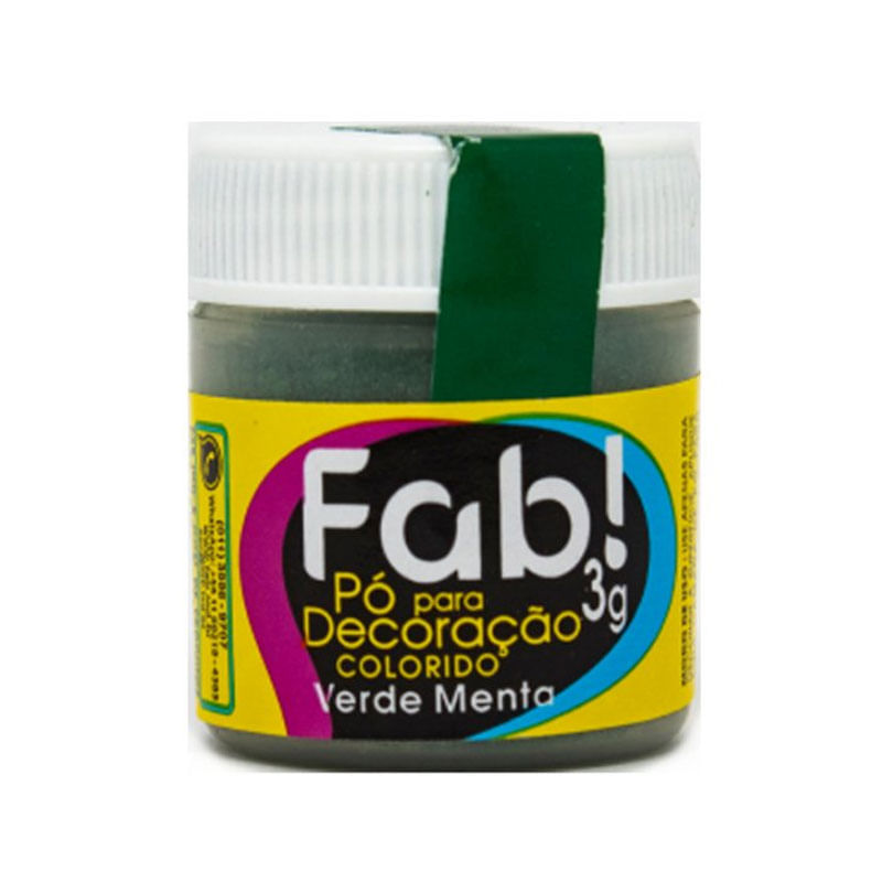 Pó para Decoração Fab! 3g Verde Menta