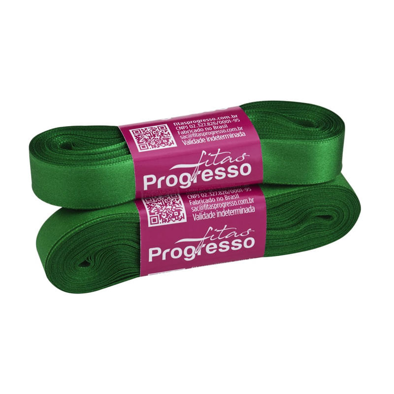 Fita Progresso Cetim CF003 15mm 217 Verde Bandeira