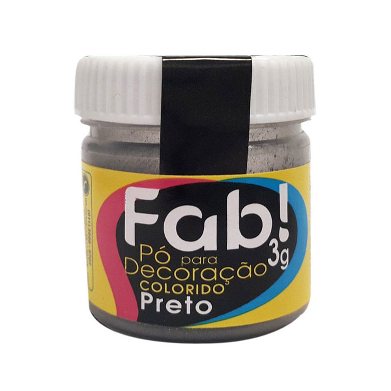 Pó para Decoração Fab! 3g Preto