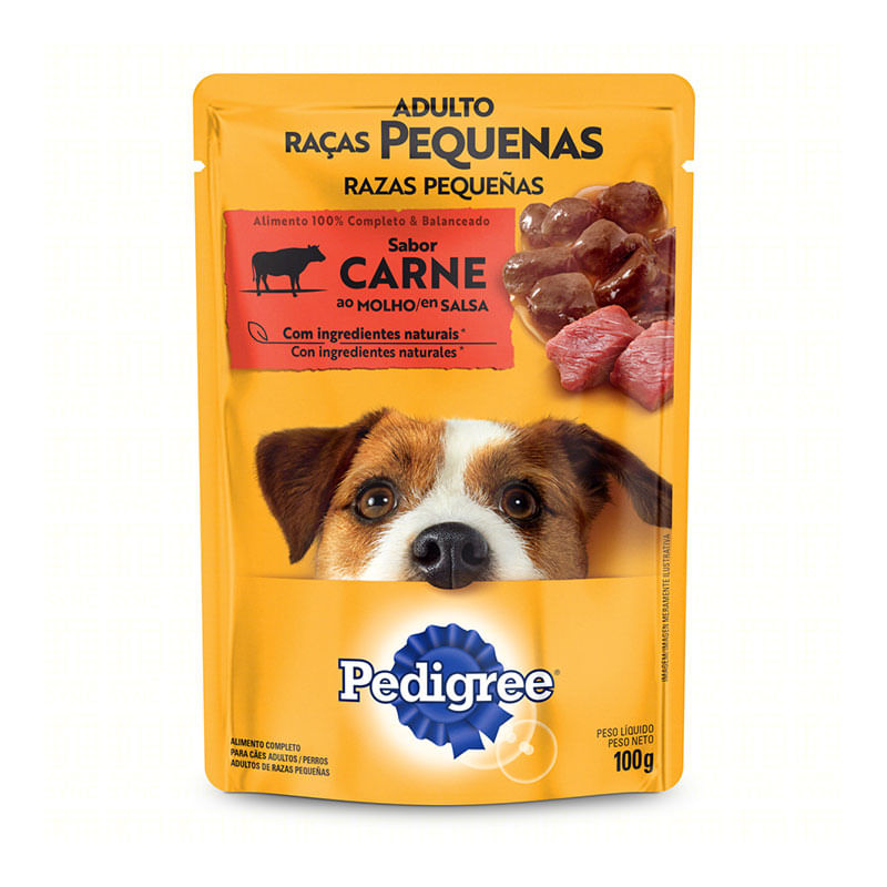Ração Pedigree Sachê Adulto Carne Molho 100g
