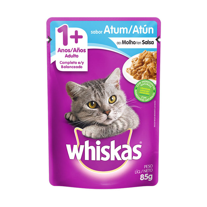 Ração Whiskas Sachê Adulto Atum 85g