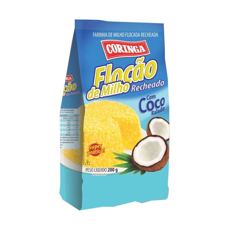 Flocão de Milho Recheado Coco 200g