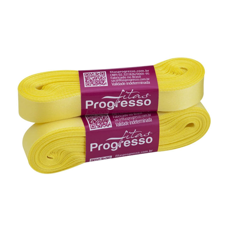 Fita Progresso Cetim CF003 15mm 242 Amarelo Canário