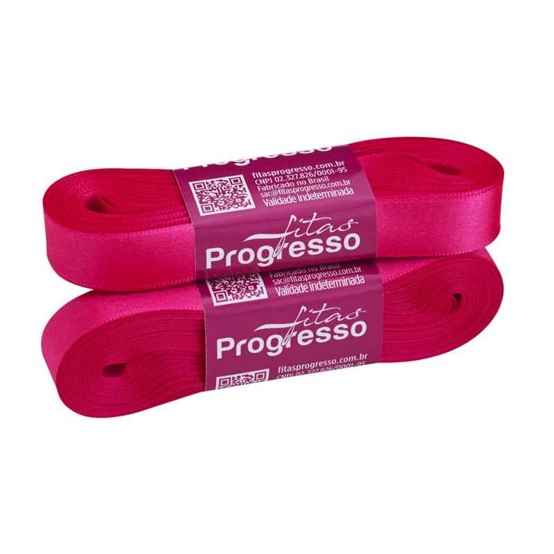 Fita Progresso Cetim CF003 15mm 279 Rosa Cítrico