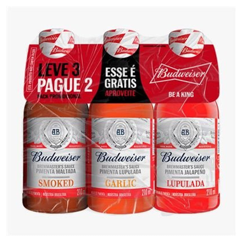 Kit Molho Budweiser Promocional 3un