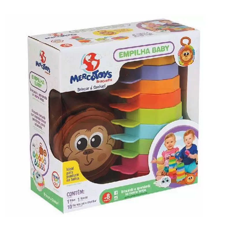 Empilha 456 Baby Macaco Caixa Sortido