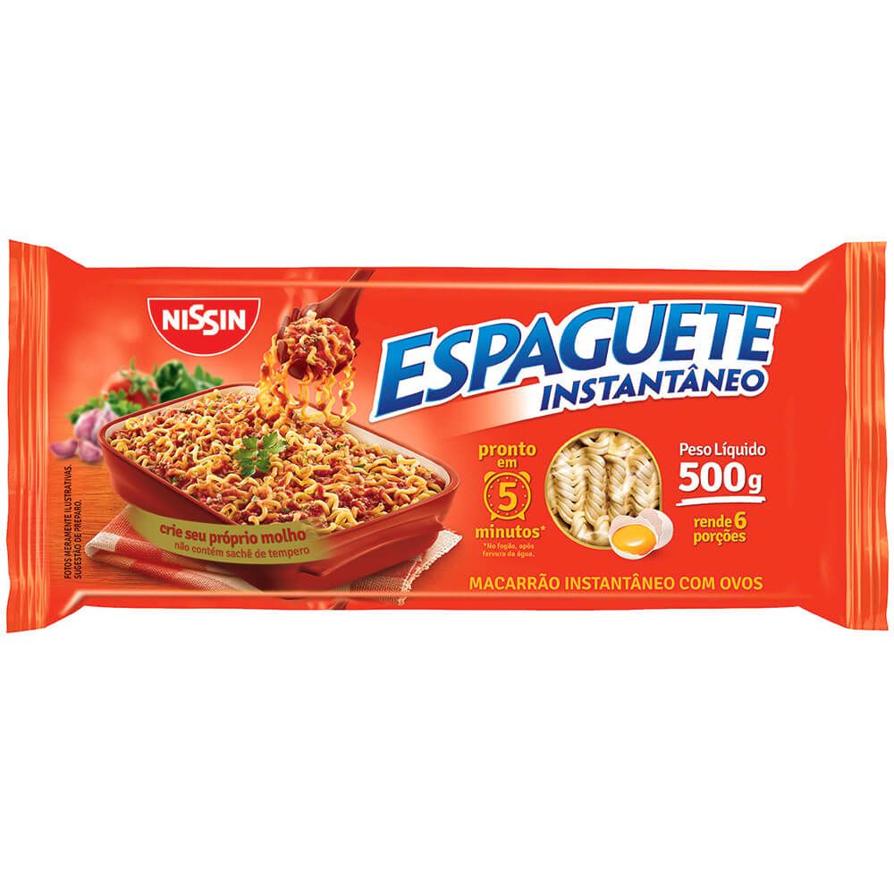 Macarrão Instantâneo Nissin Espaguetti 500g