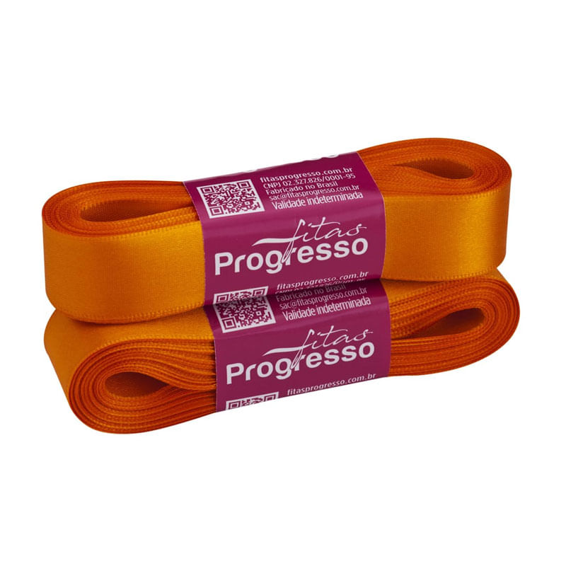 Fita Progresso Cetim CF005 22mm 066 Laranja