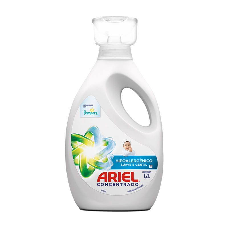Sabão Liquido Concentrado Ariel 1,2L 30 Suave e Gentil