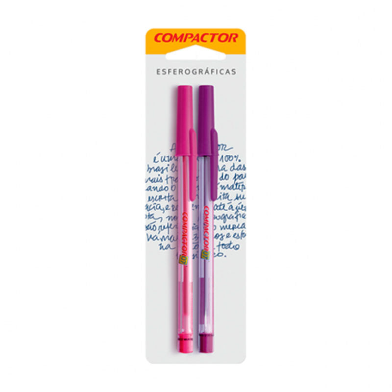 CANETA ESFER  PINK VIOL 07 COMP 1X2UN 