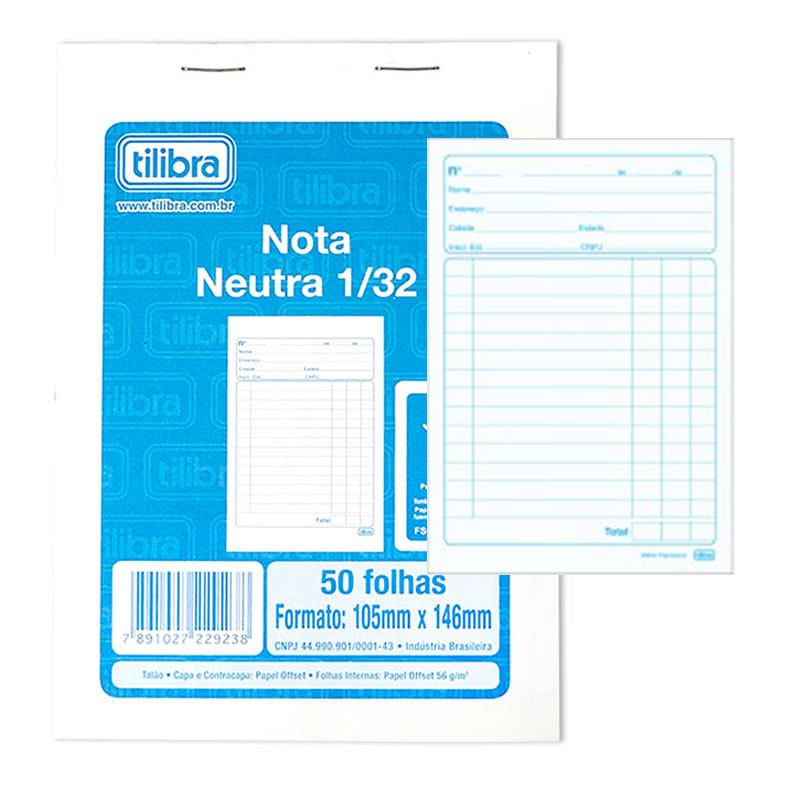 Pedido 1 Via Tilibra 1/32 Pequeno 50 Folhas