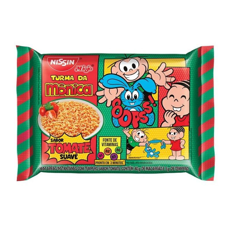 Macarrão Instantâneo Nissin Turma da Mônica Tomate 85g