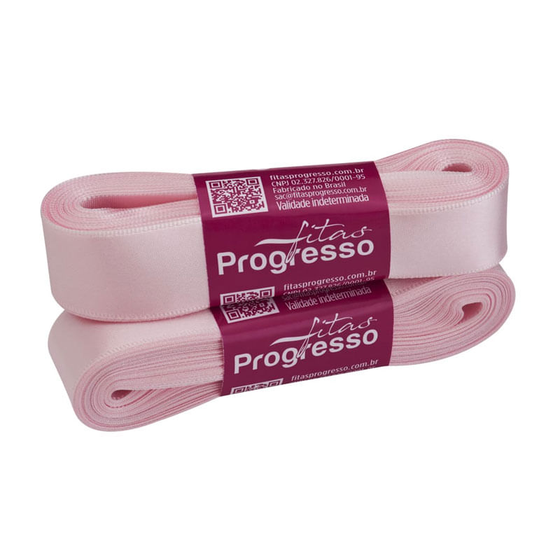 Fita Progresso Cetim CF005 22mm 206 Rosa Claro