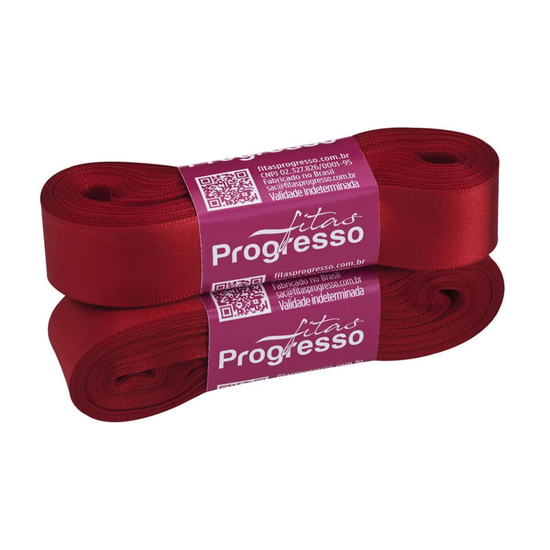 Fita Progresso Cetim CF005 22mm 209 Vermelho