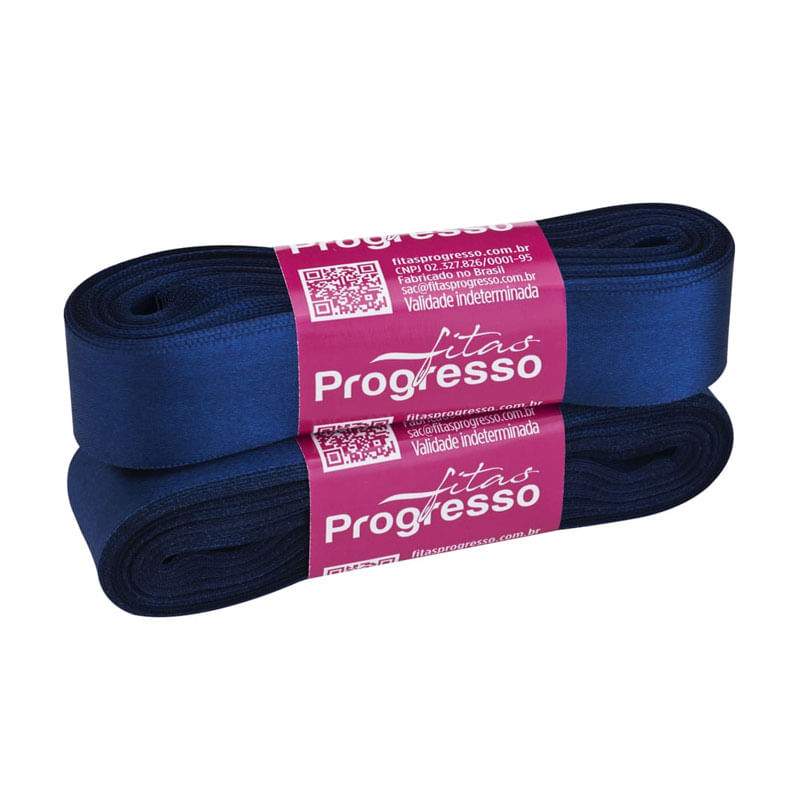 Fita Progresso Cetim CF005 22mm 215 Azul Marinho