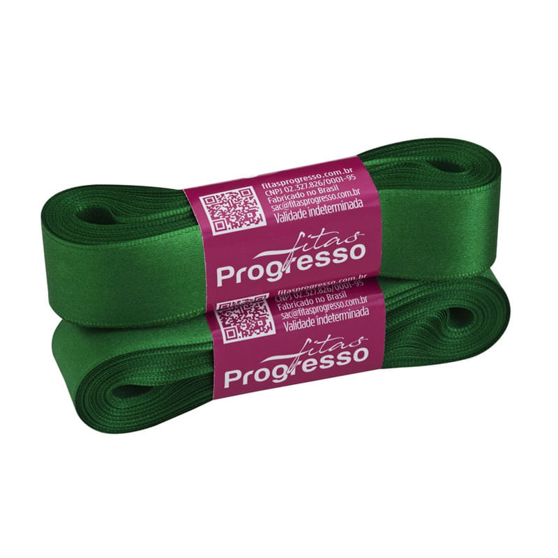 Fita Progresso Cetim CF005 22mm 217 Verde Bandeira