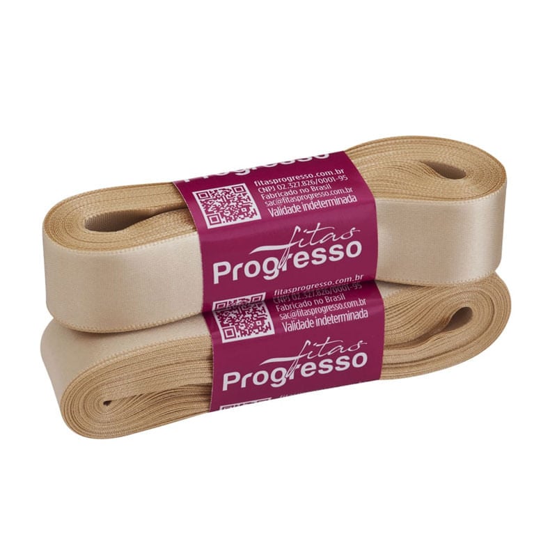 Fita Progresso Cetim CF005 22mm 236 Bege