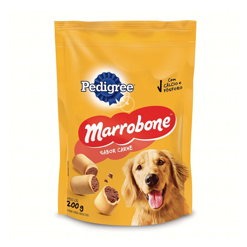 Biscoito Canino Marrawbone 200g Carne 