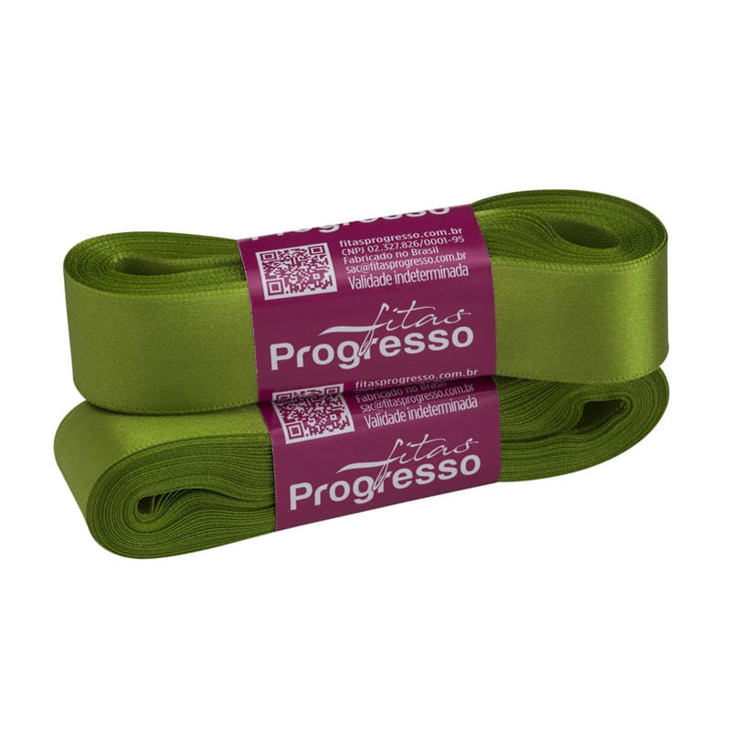 Fita Progresso Cetim CF005 22mm 677 Verde Folha