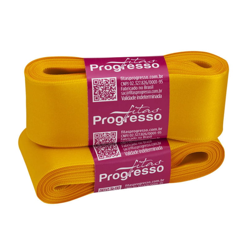 Fita Progresso Cetim CF009 38mm 038 Amarelo Ouro