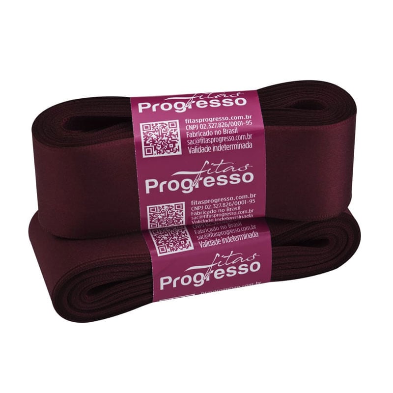 Fita Progresso Cetim CF009 38mm 1355 Marsala