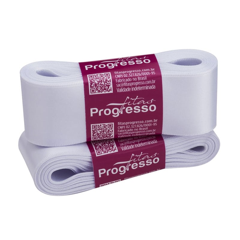 Fita Progresso Cetim CF009 38mm 201 Branco